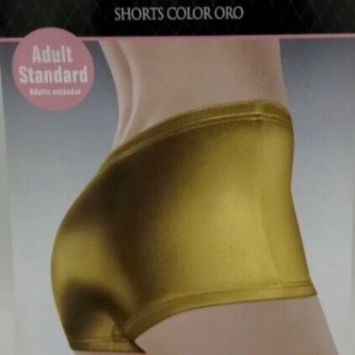 Ladies Gold Boyshorts High Waist Cosplay Dance wear Club booty shorts S/M