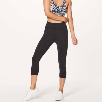 Lululemon In Movement Crop Everlux Black Size 4