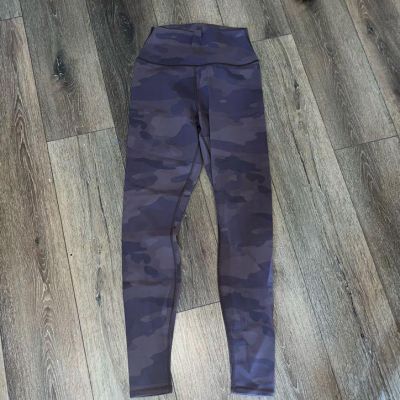 Alo Women's Camouflage Vapor Leggings Activewear Comfort Cocoa Size Small