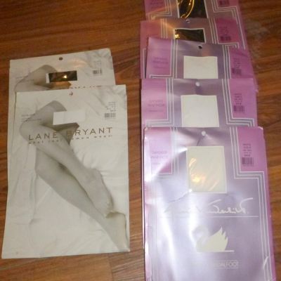 Lot of 7 Pantyhose Gloria Vanderbilt & Lane Bryant sz E