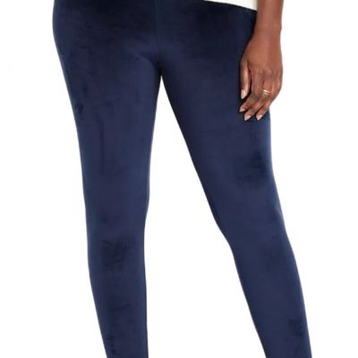 Old Navy Women's High Rise Velvet Leggings Size 3X Navy Blue NWT