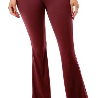 JVINI Womens Premium High-Rise Flared Leggings, Regular-Plus Size Yoga Pants