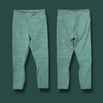 No Bull Teal Melange Leggings Sz S Women Workout Gym Cross Train Active Athletic