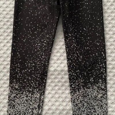 Beyond Yoga Alloy Ombre HW Midi Legging Black Silver Hologram Speckle Sz S