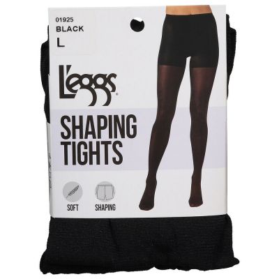 Brand New Women's Leggs Black Opaque  Shaping Tights 60 Denier  Size Large