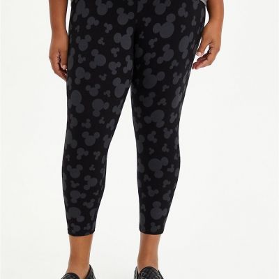 Torrid Disney Mickey Mouse Black Crop Leggings NWT New 6X