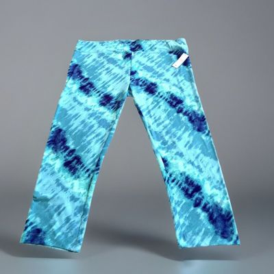 NEW Time and Tru Women's Blue Tie-Dye Capri Fitted High Rise Leggings 3XL (22)