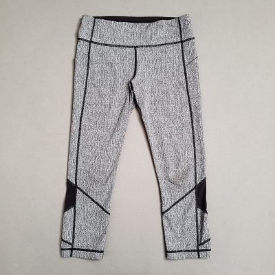 Lululemon Athletica Crop Leggings Gray & Black Size 8 Activewear workout