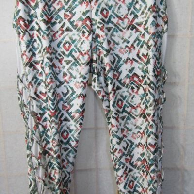 Bally Total Fitness Yoga Leggings Workout Polyester/Spandex Woman's Pants L