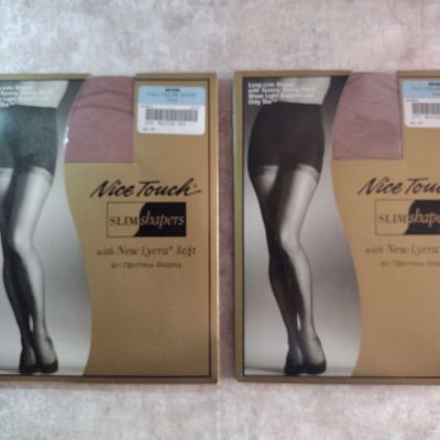 Sears Nice Touch Slim Shapers Pantyhose - Taupe - Size: Full Figure Short - Sexy