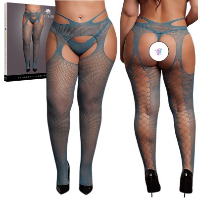 Suspender Pantyhose Strappy Stockings Plus Size Open-Back Women Sexy Lingerie