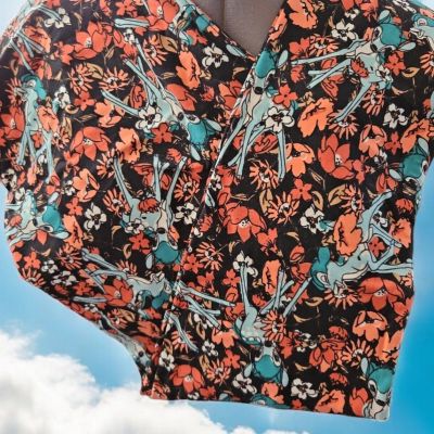 LuLaRoe Disney Leggings Bambi In A Wildflower Field Size TC