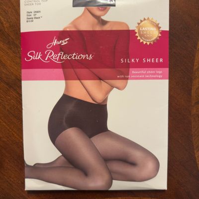 NEW! Hanes Silk Reflections Control Top Style # OA925:  Sz EF,  Barely There