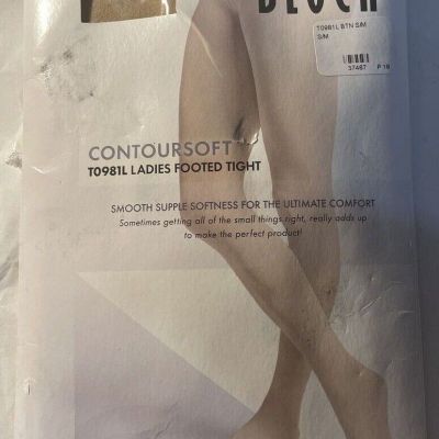 New Bloch Ladies Contoursoft Footed Tights, BTan,Size S/M T0981L Pkg. Damaged