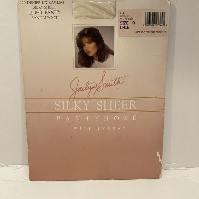 Vintage Jaclyn Smith Silky Sheer Pantyhose Size A Lace Light Panty Sandalfoot