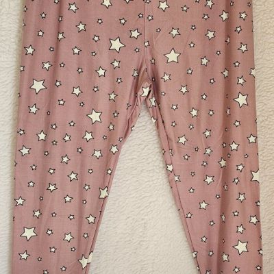 Womens Leggings Pants Size TC2 Plus LuLaRoe Multicolor Stars Sueded