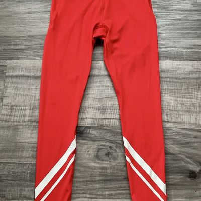 Tory Burch Sport Chevron Full Length Leggings Red Medium NEW NWT