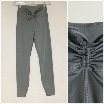 Shein Leggings Small Gray Lightweight Stretch Rouching Athleisure Yoga Walking