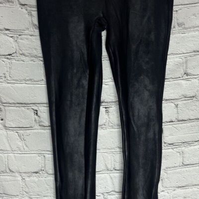 Spanx Women's Faux Leather Leggings Black Size Small #2437