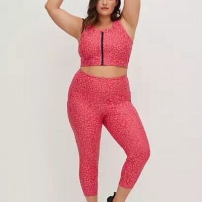 Torrid Leopard Performance Pink Legging Sz 2X NWT