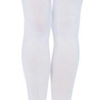 womens Satin Bow Accent Thigh Highs