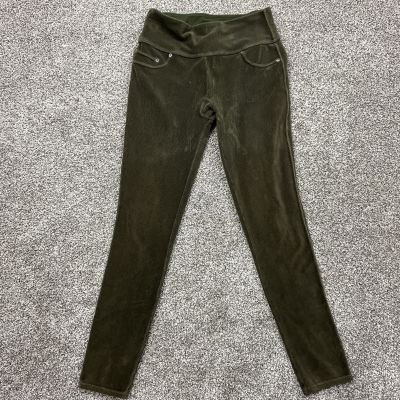 Spanx Leggings Womens M Ready to Wow Olive Green Corduroy Stretch