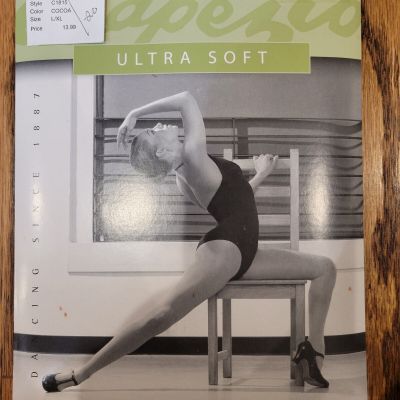 Capezio Matte Semi Opaque Ballet Footed L/XL Tights Hose 1815 Cocoa Pantyhose