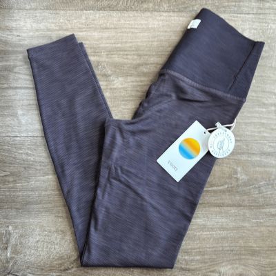 VUORI Lux Rib Studio Legging Quartz Heather brown size XS NWT