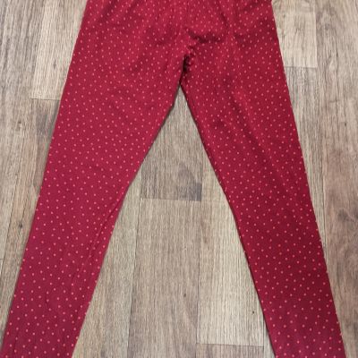 Gudrun Sjoden Womens Jersey Leggings - Red Polka Dot, Size L New