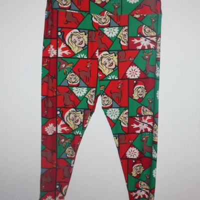 Womens Leggings Christmas Cloths Size Tc2 Lularoe Holiday Design Tall and Curvy