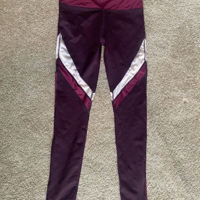 Fabletics Purple and White Workout Yoga Leggings sz XS EUC