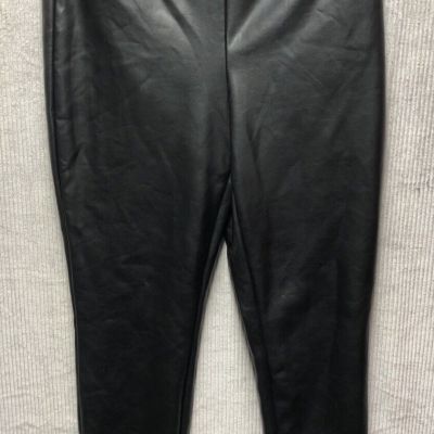 Laundry by Shelli Segal Faux Leather Leggings Size M Black NWT