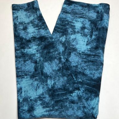 NEW LuLaRoe TC Leggings BLUE Island Tie Dye NAUTICAL Water Ocean CRUISE Vacation