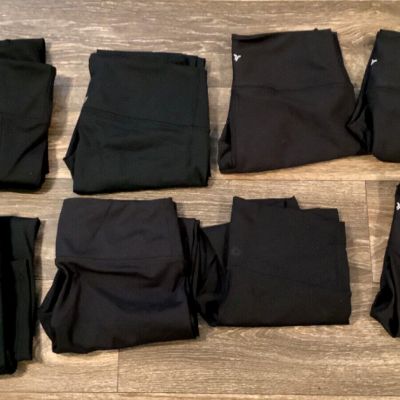 Lot of 8 Pairs Black Tight Leggings Work Out Gap, Arie, ON, AE, Lou&Grey *Medium