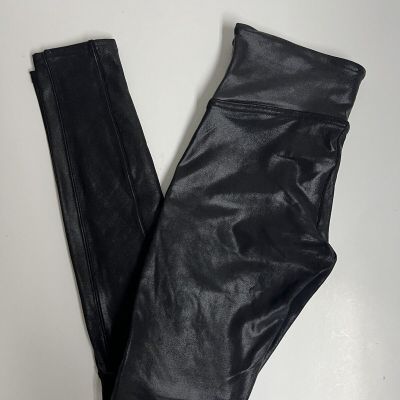 SPANX by Sara Blakely  Leather Look Moto Leggings Size Small/P