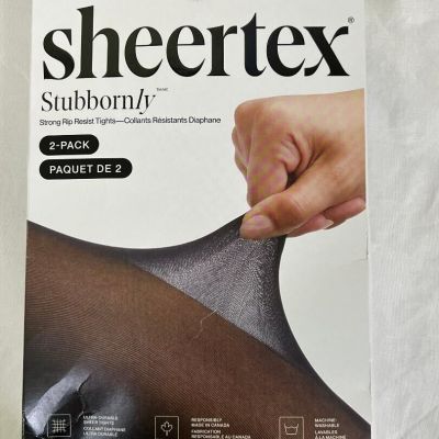 Sheertex Stubbornly Strong Ladies' Tights, 2-pack Ultra-Durable Reinforced toe