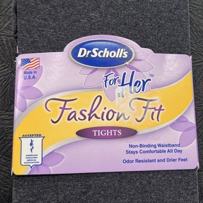 DR SCHOLL'S- SIZE MEDIUM CHARCOAL FASHION TIGHTS FOR WOMAN