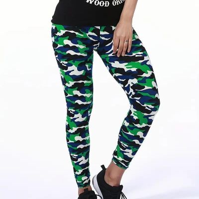 Fashion Women Camo Print Skinny Leggings Casual High Waist Workout Clothing New