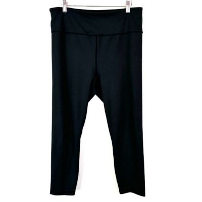 Zyia Active Hi-Rise Crop Capri Leggings Black Size 16-18