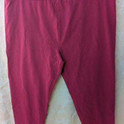 Style & Co. Woman's Capri Leggings Mid Rise Sangria Wine Size Petite Large NWT