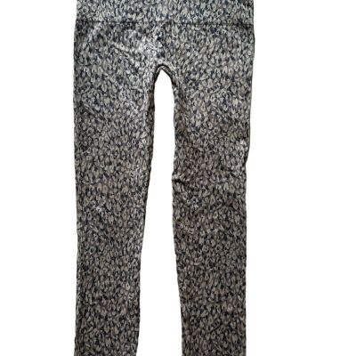 Spanx Women's Mini Leopard Look At Me Now Leggings Size Medium Seamless Stretch