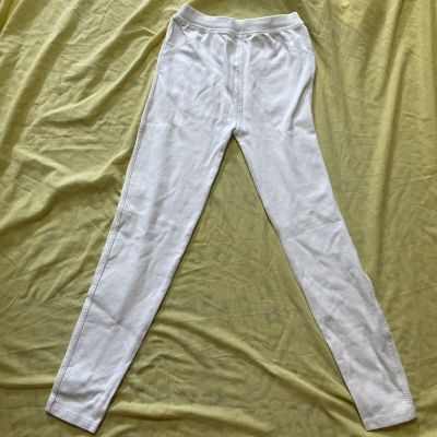 unnamed brand juniors ladies white casual gym workout leggings? Size X-small?