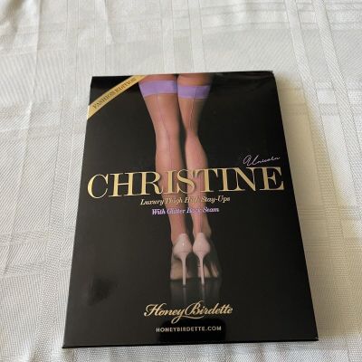 BNIP Honey Birdette Christine Unicorn Stockings Stay up Thigh High Large