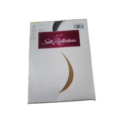 Hanes Silk Reflections Pantyhose Style 718 Size AB Color Barely Black NOS