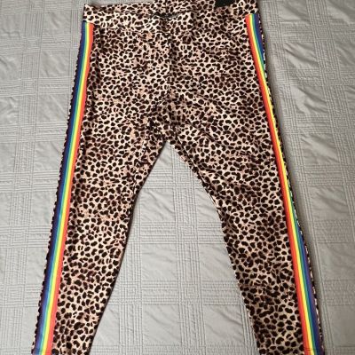 Torrid Women's Liquid Leopard Side Rainbow Full Length Leggings Plus Size 3X NEW