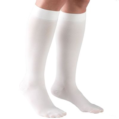 Truform Stockings Knee High Closed Toe: 20-30 mmHg XL WHITE (8865WH-XL)