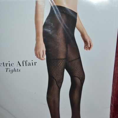 WOLFORD ELECTRIC AFFAIR tights Pantyhose BLACK MED MRP$67 STRUMPHOSE E18