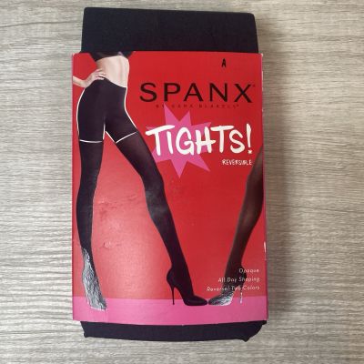 Spanx Reversible Tights All Day Shaping Opaque Size A Black/Charcoal