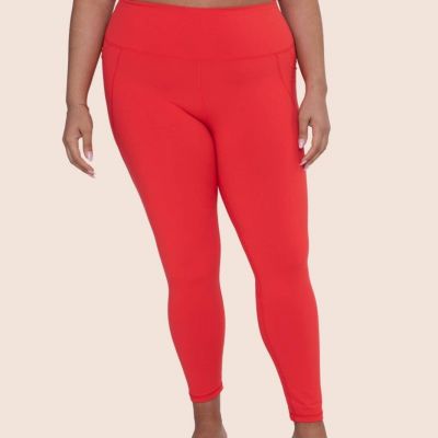 Bold Orange Tapered Leggings - Plus Size