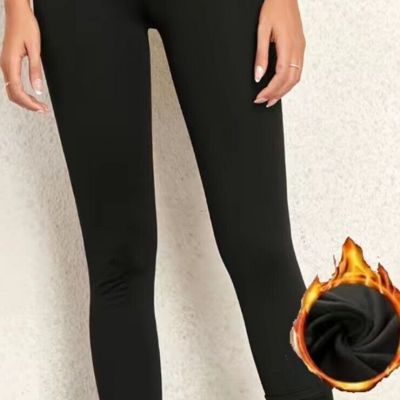 Women  Thick Warm Fleece Lined Stretchy Yoga Leggings High Waist Trainer Pants